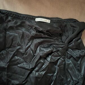 Abercrombie & Fitch Satin Black Skirt
